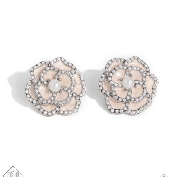 Suave Sensation - White Earrings - Picture 2 of 2